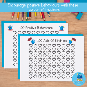 100 Acts of Kindness + Friendship Chart - Positive Behaviour Reward Tracker