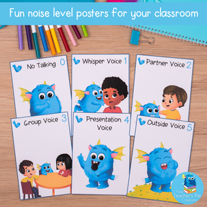 Volume Level Poster Pack - Voice Level Visual Reminder & Management Tool