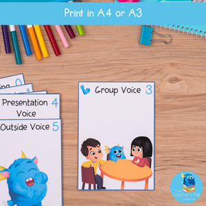 Volume Level Poster Pack - Voice Level Visual Reminder & Management Tool
