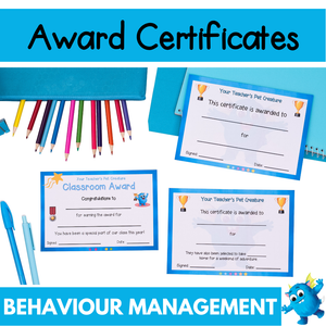 Printable Award Certificate to Encourage Positive Behaviours - Individual Reward
