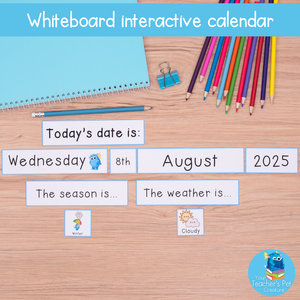 Interactive Wall Calendar - Blue