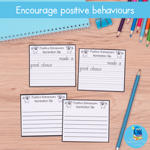 Positive Behaviours Wall - Banner, Certificate and Nomination Slip
