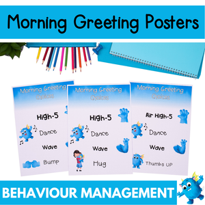 Morning Greetings Posters - Including Socially Distanced Non Contact Greetings