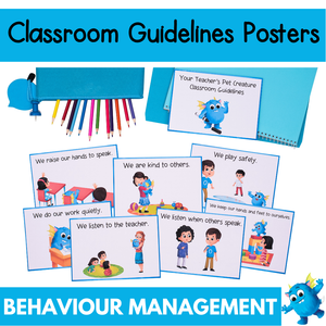 Editable Visual Classroom Guidelines & Rules Posters - Positive Behaviours