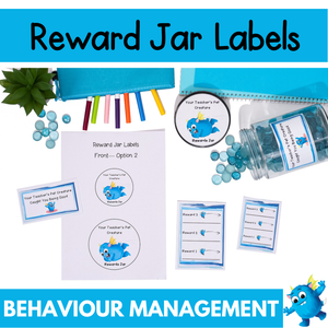 Printable Reward Jar Labels - Easy Markers to Track Class Behaviour & Rewards