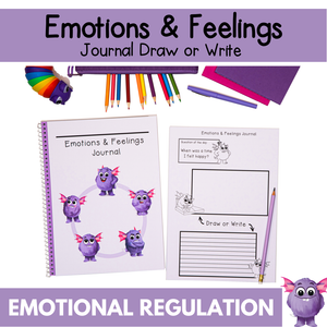 Emotions & Feelings Daily Reflection Journal - Question of the Day Write or Draw
