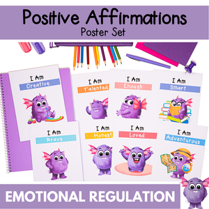 Positive Affirmation Posters - Positive Mindset Poster Pack for A4 or A3 format