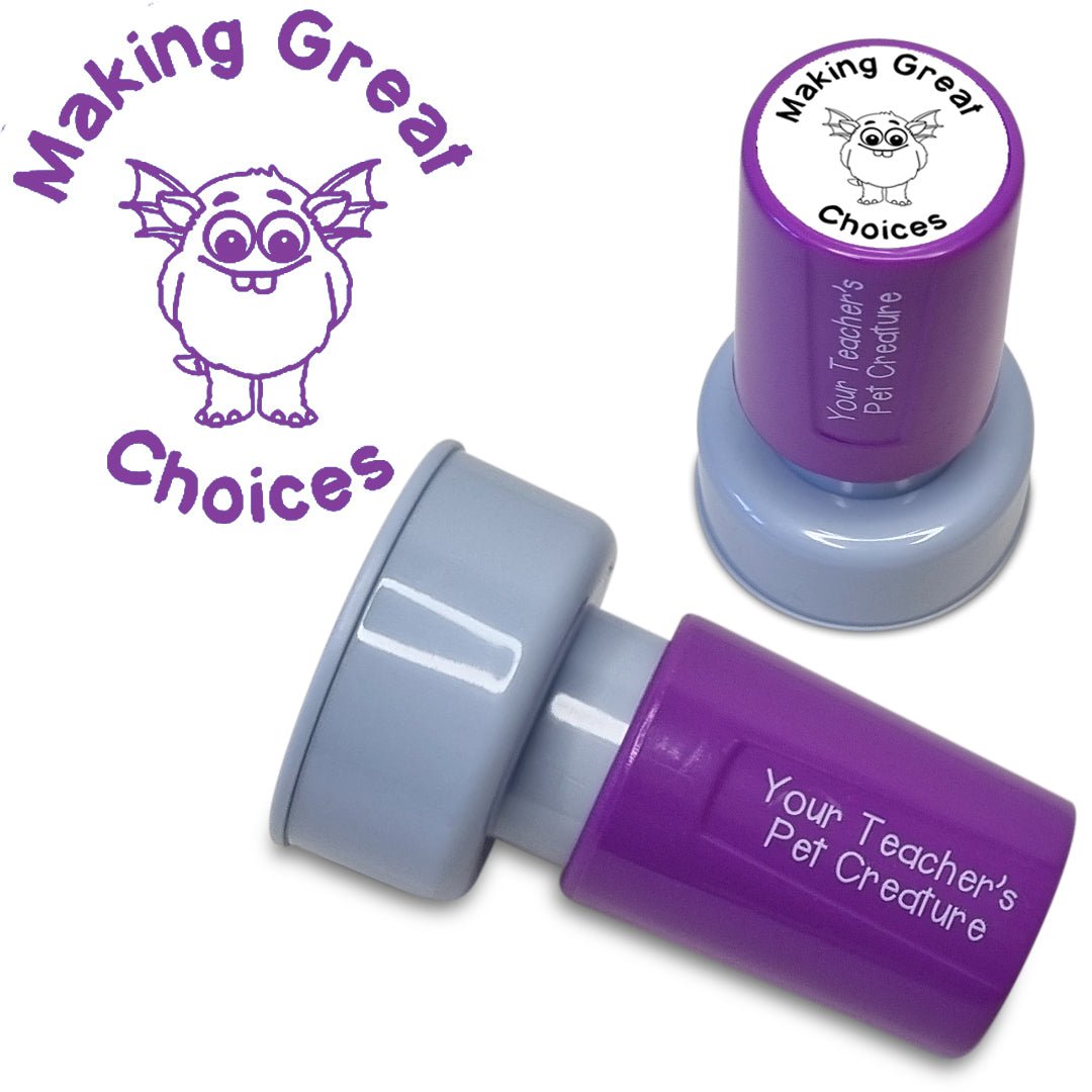 Making Great Choices - Pre Inked Teacher Stamp - Your Teacher's Pet Creature