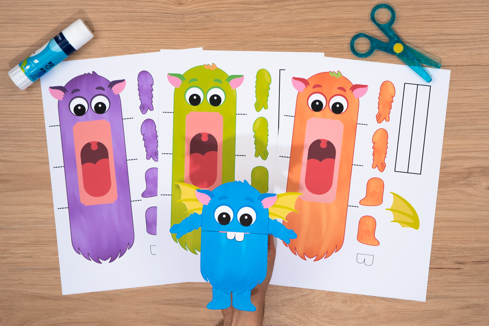 Your Teacher's Pet Creature Printable Hand Puppet Instructions