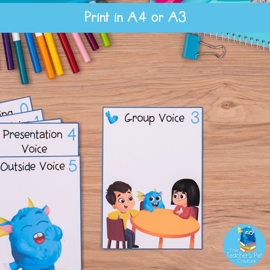 Volume Level Poster Pack - Voice Level Visual Reminder & Management Tool