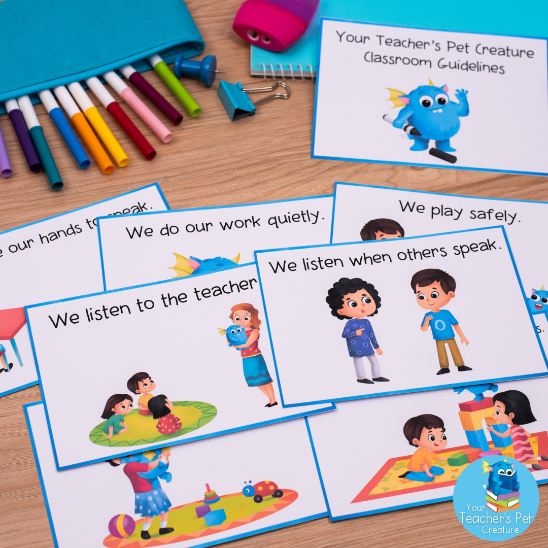 Editable Visual Classroom Guidelines & Rules Posters - Positive Behaviours