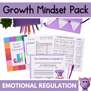Growth Mindset Poster & Activities Pack + Quiz & Goal Setting Bunting