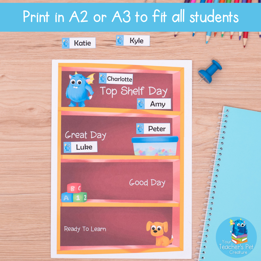 Whole Class Behaviour Tracking & Rewards Chart - Printable Poster A3 or A4