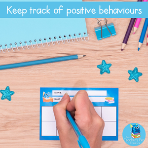 Printable Desk Positive Behaviour Chart - Individual Tracker