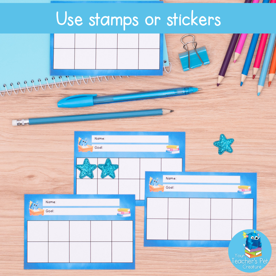 Printable Desk Positive Behaviour Chart - Individual Tracker