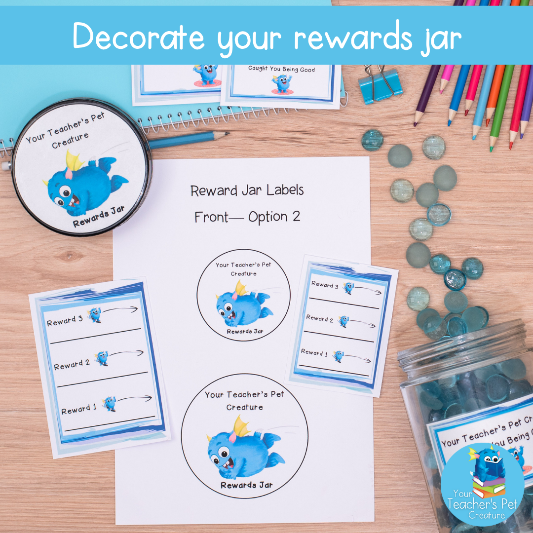 Printable Reward Jar Labels - Easy Markers to Track Class Behaviour & Rewards