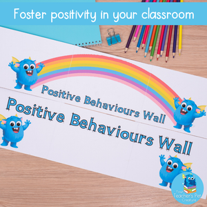 Positive Behaviours Wall - Banner, Certificate and Nomination Slip