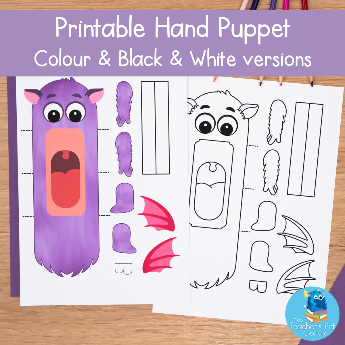 Emotional Regulation Digital Book & Printable Puppets Bundle
