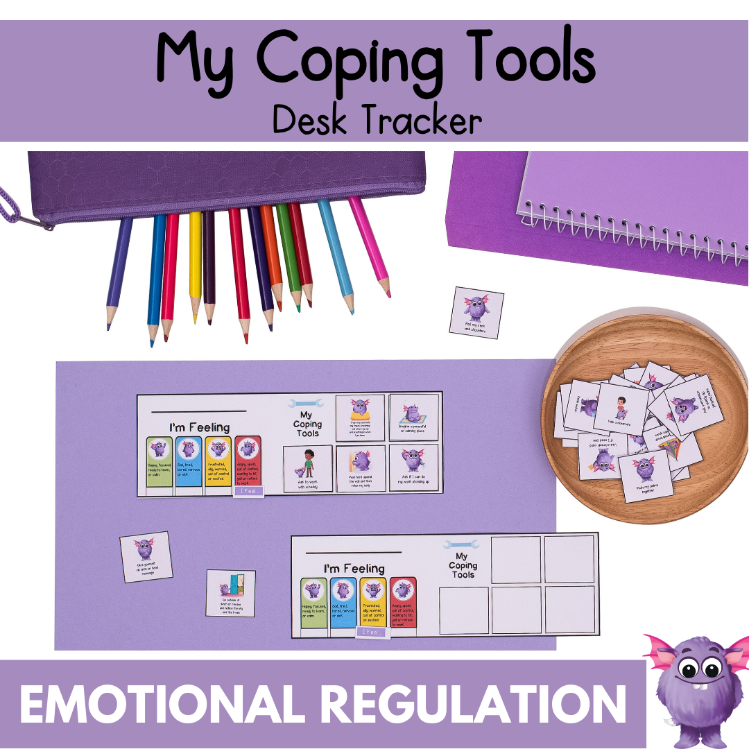 Coping Tools Individual Desk Labels for Emotional Regulation