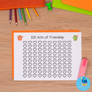 100 Acts Of Kindness Chart & 100 Acts Of Friendship Chart