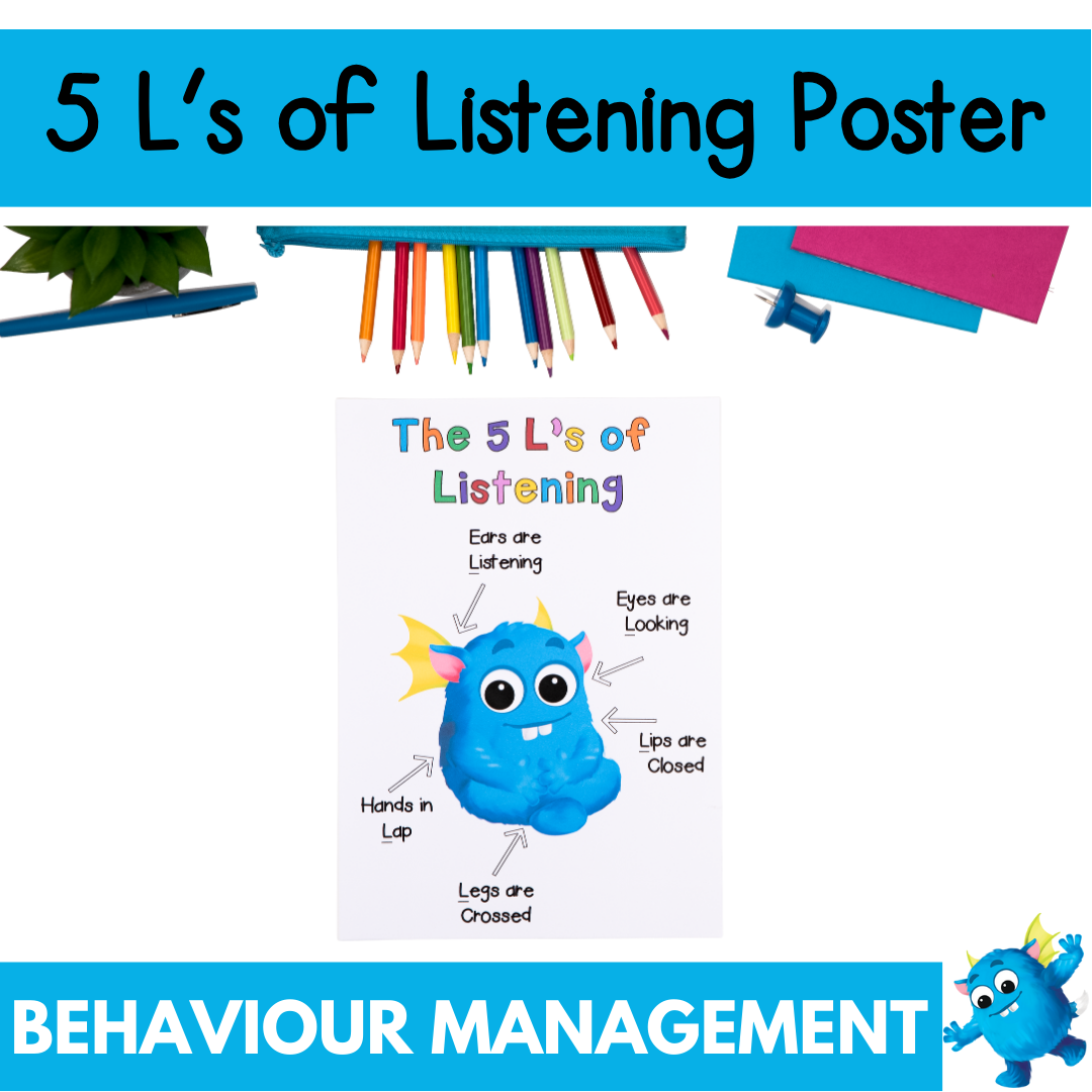 The 5 L's Of Listening And Learning a Printable Poster for The Five L's
