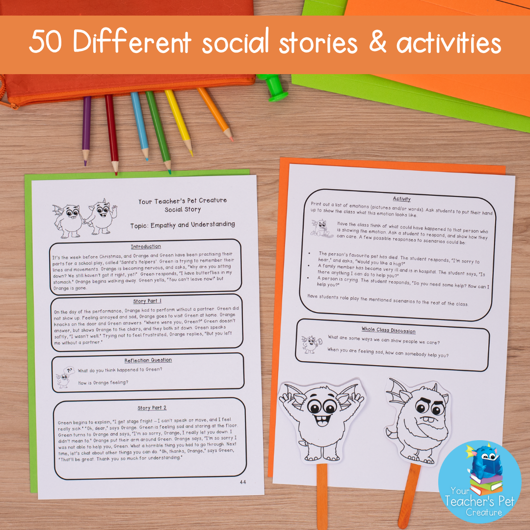 50 Social Stories - Social Skills Lessons & Activities - Taking Turns & More