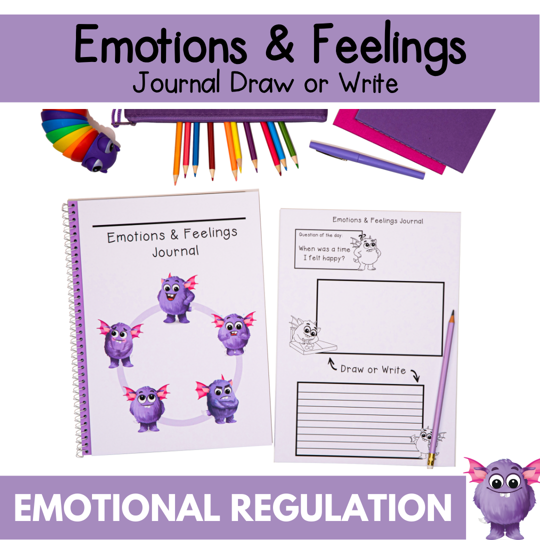 Emotions & Feelings Daily Reflection Journal - Question of the Day Write or Draw