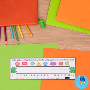 Desk Name Tags - Orange and Green