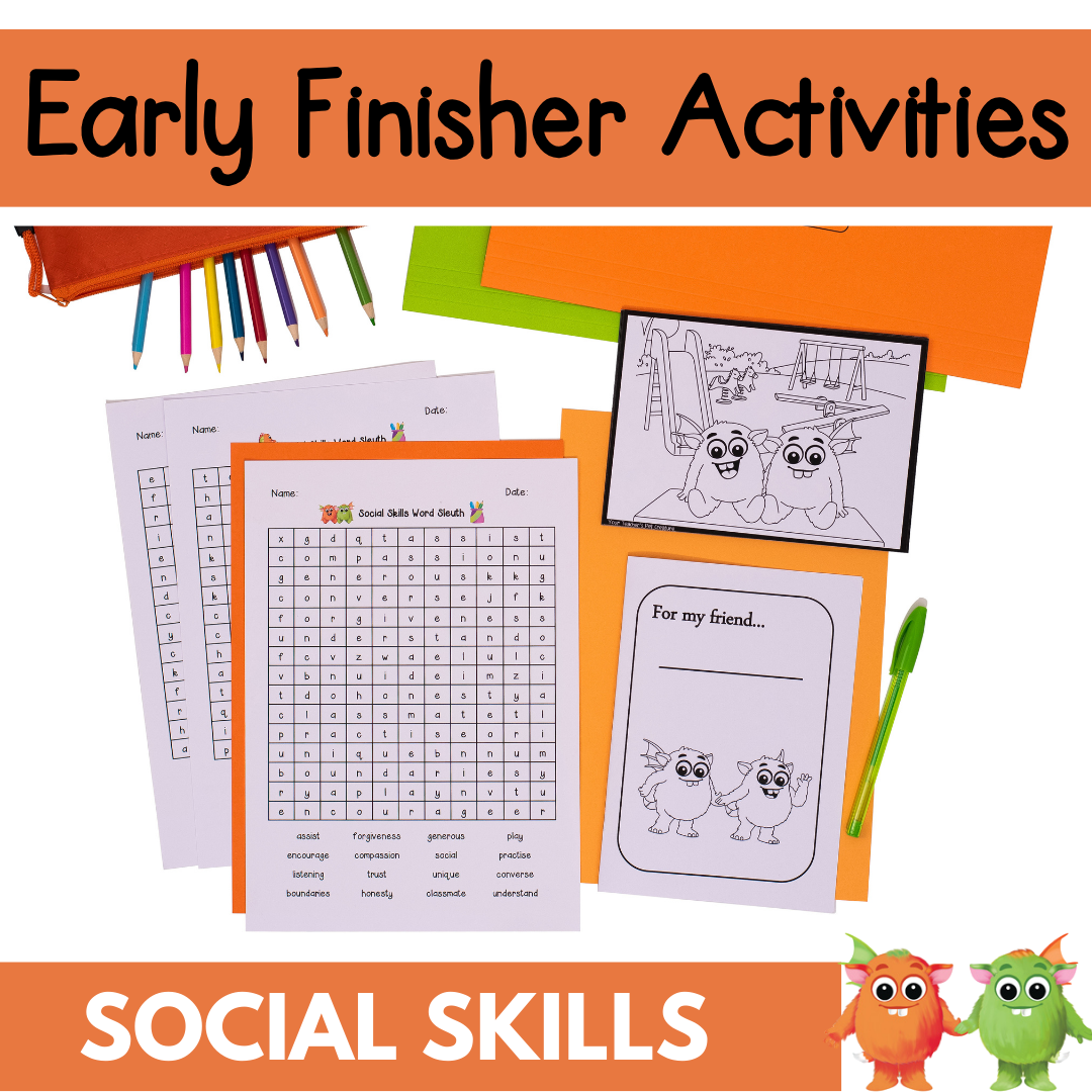 Early Finisher Activities - Orange and Green