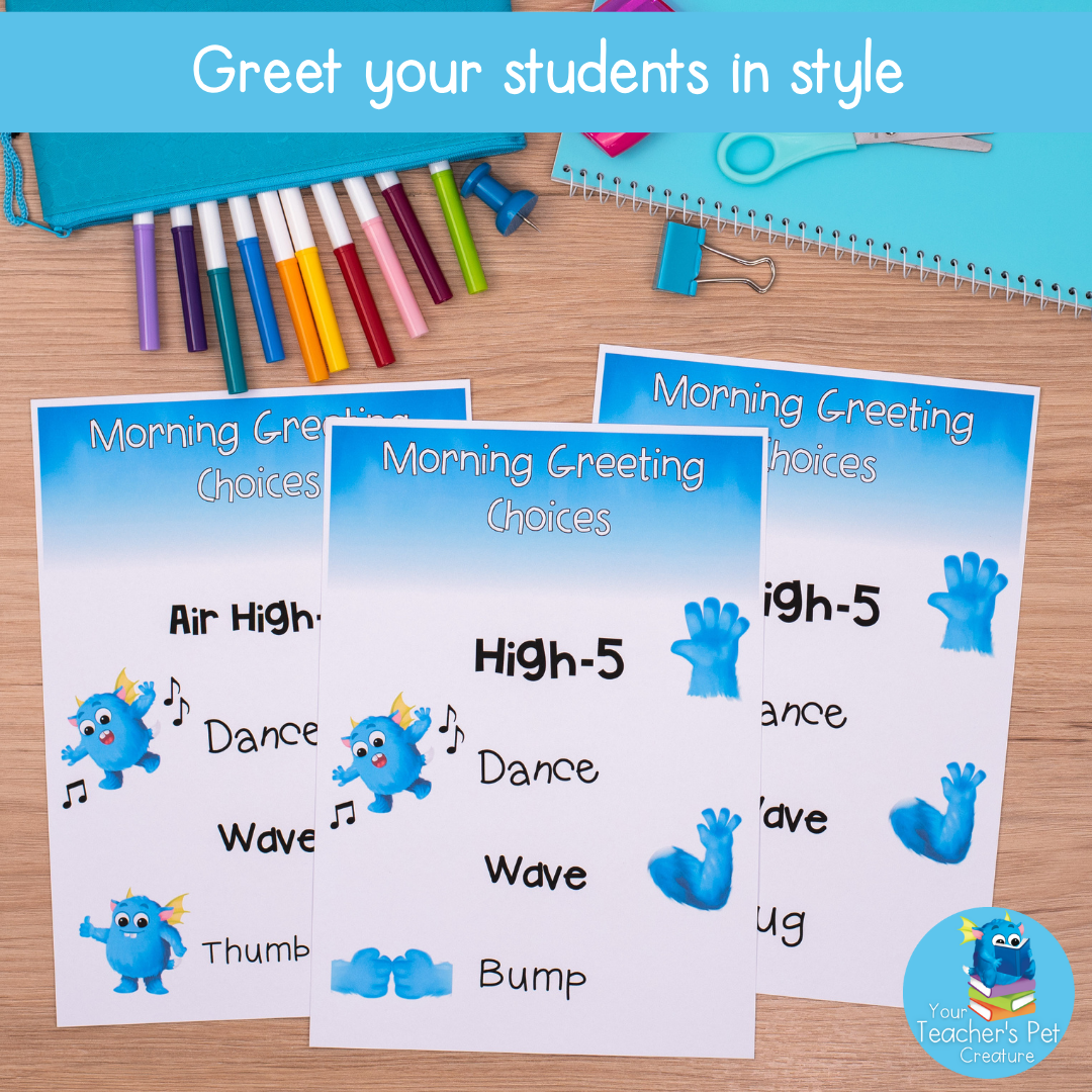 Morning Greetings Posters - Including Socially Distanced Non Contact Greetings