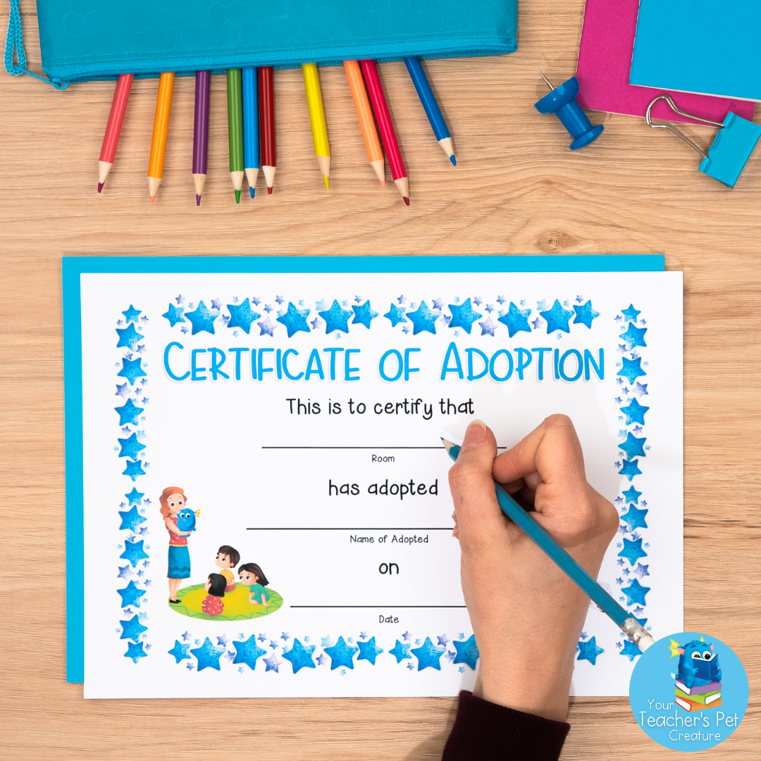 Adoption Certificate - Blue