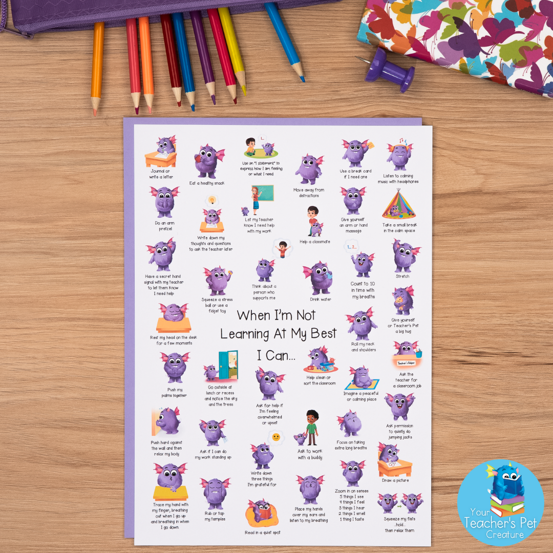 Calming Strategies Posters for Emotional Regulation - Calming Corner Printables