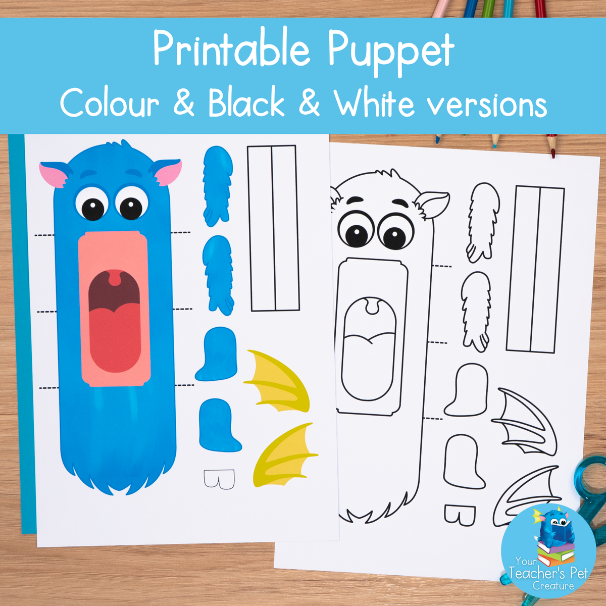 Classroom Guidelines Digital Book & Printable Puppets Bundle