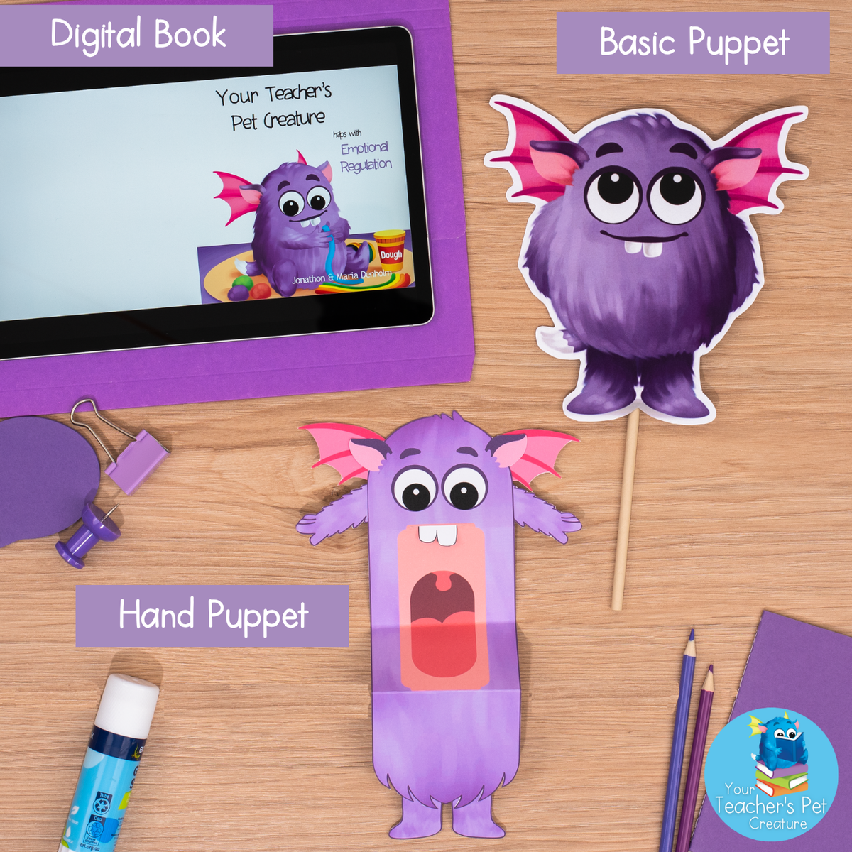 Triple Digital Book & Printable Puppets Bundle