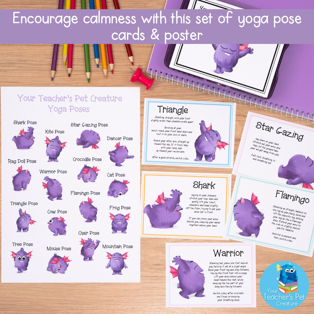 Yoga Poses Cards & Poster - Mindfulness in Early Childhood & Primary Classroom