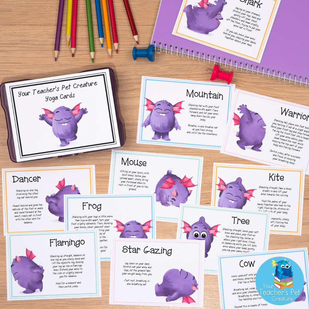 Yoga Poses Cards & Poster - Mindfulness in Early Childhood & Primary Classroom