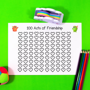 100 Acts Of Kindness Chart & 100 Acts Of Friendship Chart - Your Teacher's Pet Creature