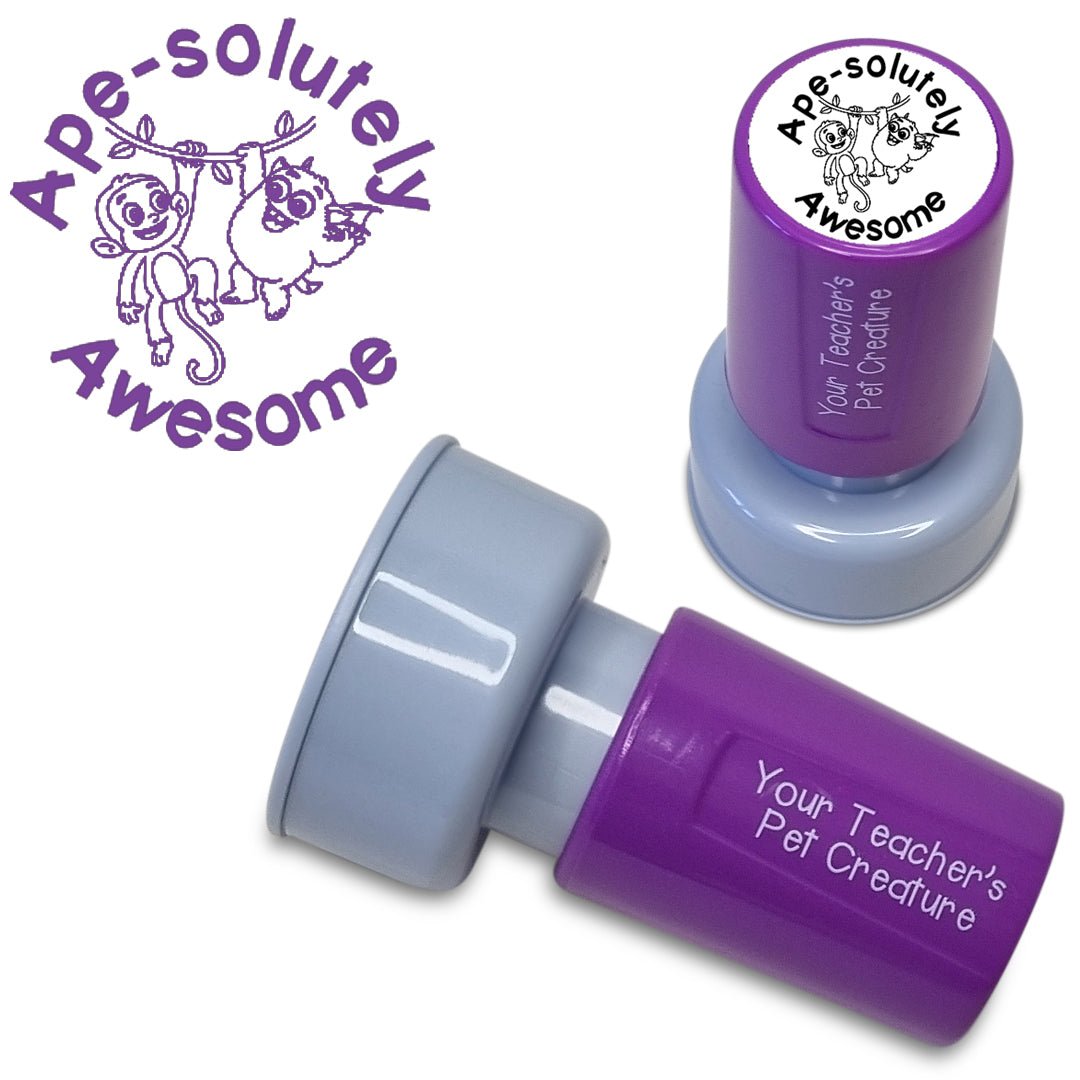 Ape-solutely Awesome - Pre Inked Teacher Stamp - Your Teacher's Pet Creature