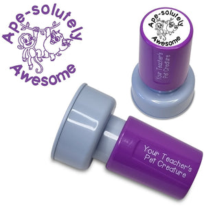 Ape-solutely Awesome - Pre Inked Teacher Stamp - Your Teacher's Pet Creature