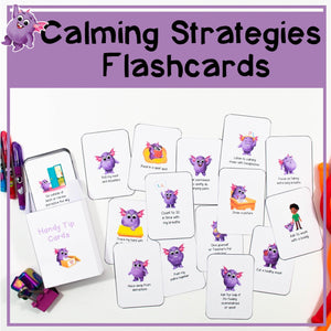 Calming Strategies for Emotional Regulation Flashcards - Calm Down Visuals - Your Teacher's Pet Creature