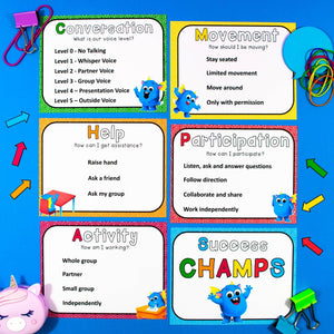 CHAMPS Posters for the Classroom - Upper & Lower Primary - PDF & Editable Format - Your Teacher's Pet Creature