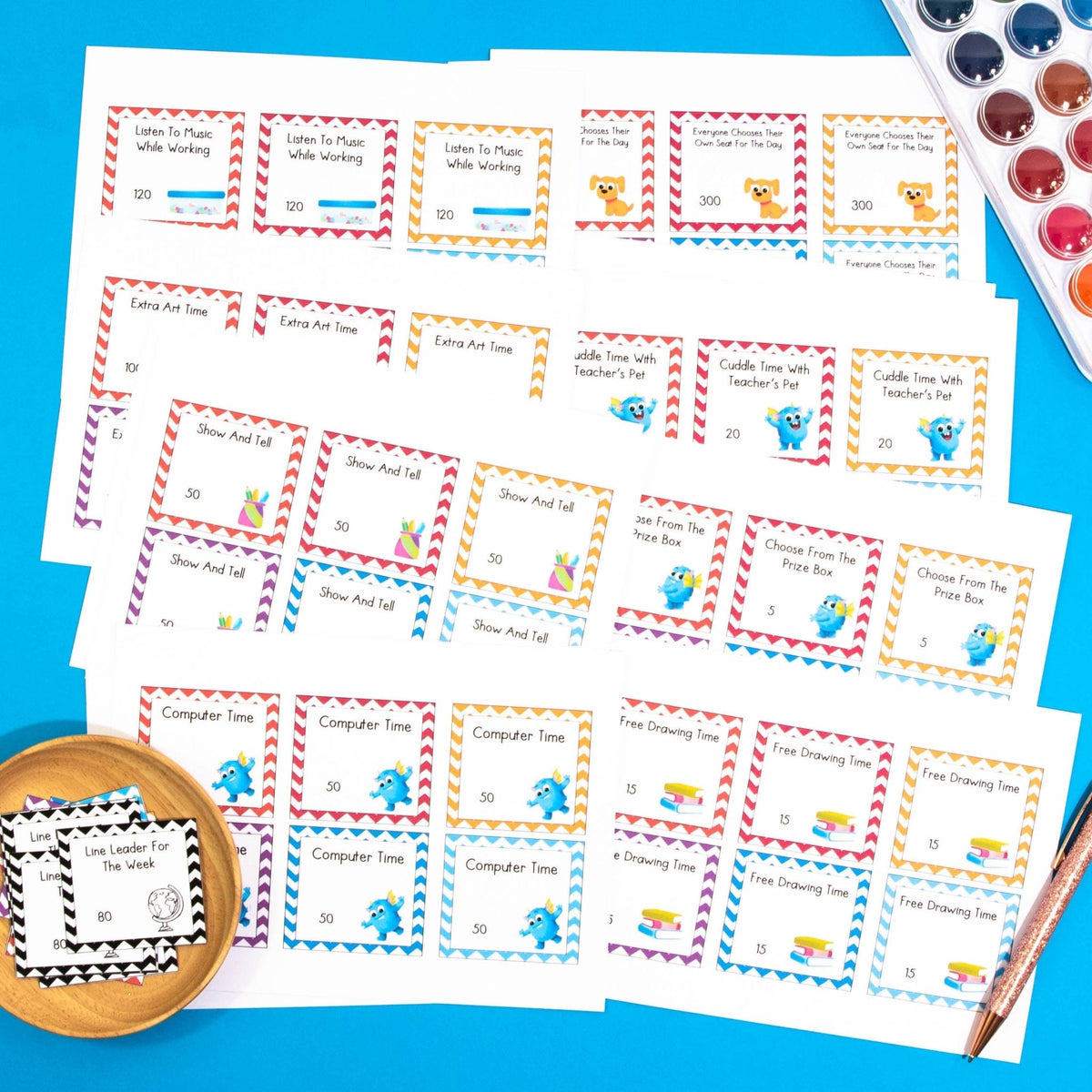 Classroom Economy Pack - Printable Marketplace with Currency Rewards & Job Cards - Your Teacher's Pet Creature