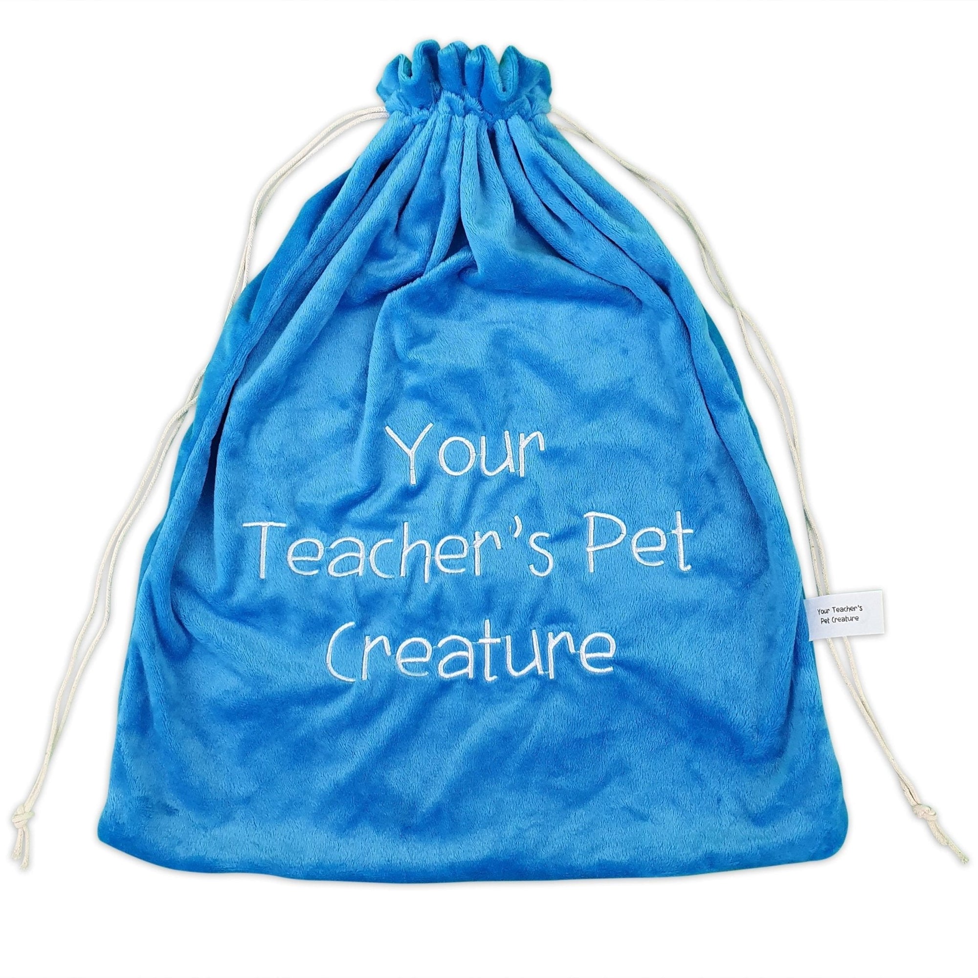 Drawstring Travel and Storage Bag - Blue - Your Teacher's Pet Creature