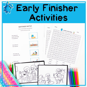 Early Finisher Activities - Blue - Your Teacher's Pet Creature