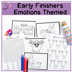 Early Finisher Activities - Emotions and Feelings Themed - Your Teacher's Pet Creature