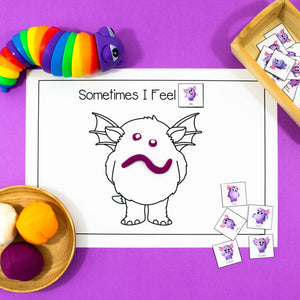 Emotions Playdough Mats - Activities for Emotional Awareness Through Play - Your Teacher's Pet Creature