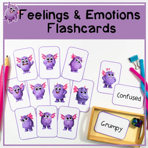 Flashcards to Recognise & Identify Feelings & Emotions - Visuals - Your Teacher's Pet Creature