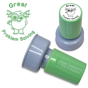 Great Problem Solving - Pre Inked Teacher Stamp - Your Teacher's Pet Creature