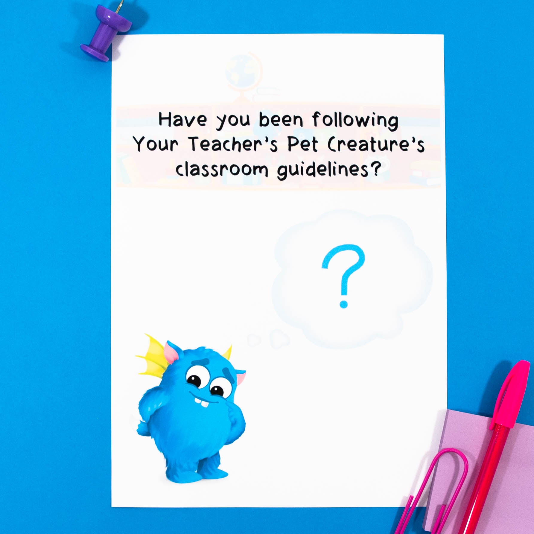 Guidelines Reflection Poster - Your Teacher's Pet Creature