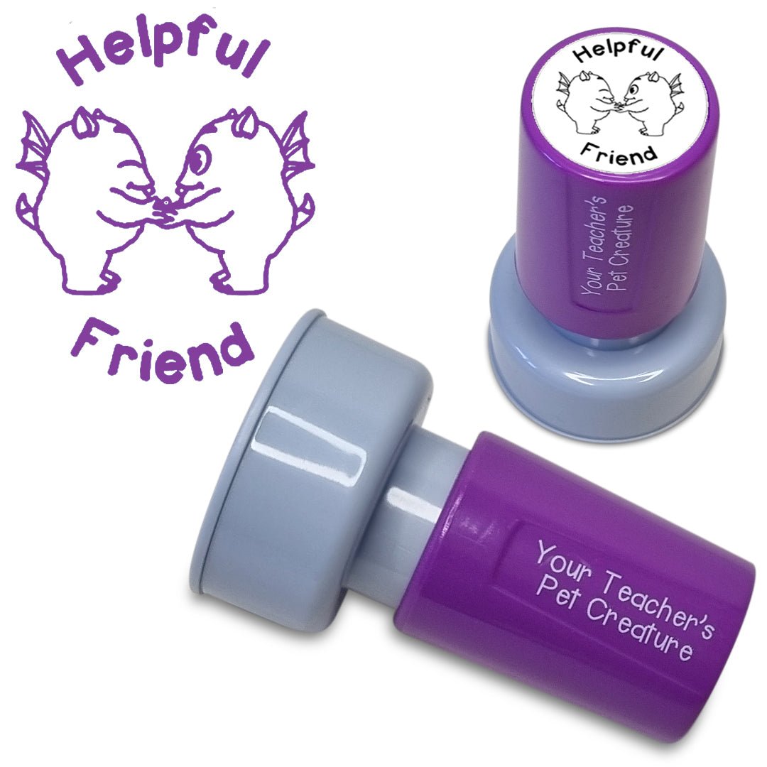 Helpful Friend - Pre Inked Teacher Stamp - Your Teacher's Pet Creature